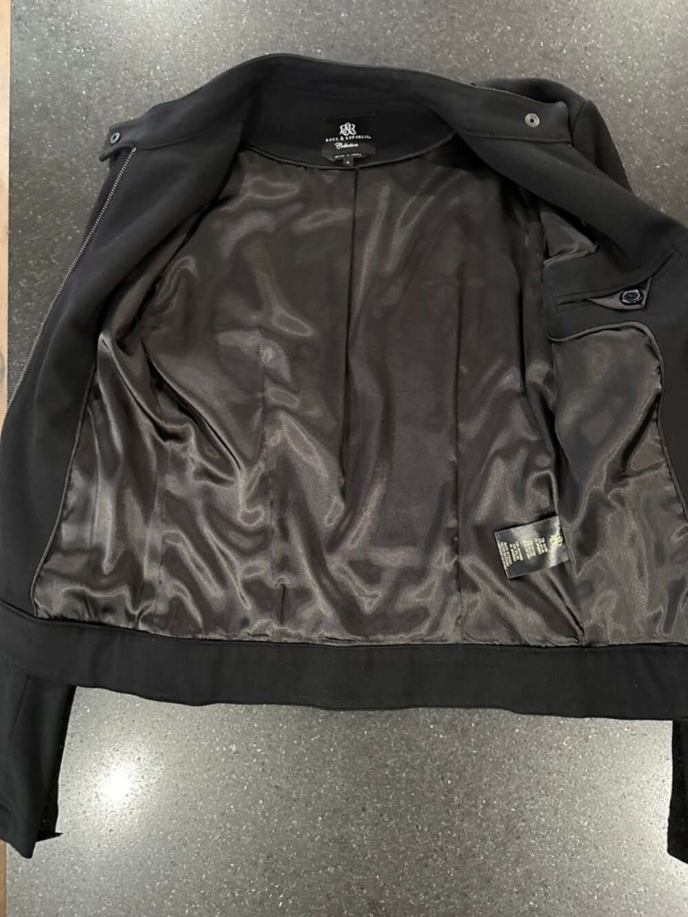 Rock & Republic Collection | Y2K Moto Jacket | Black | Size M - Picture 8 of 15
